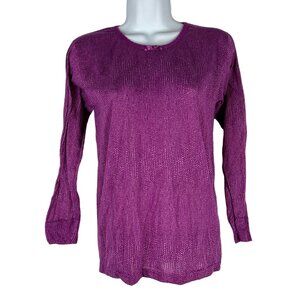 Mayfair Women's Small Purple Knit Top & Pants Set  45% Cotton & 35% Polyester